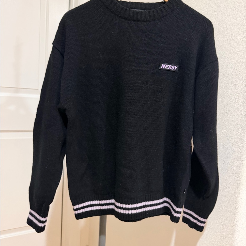 NERDY Black Knit Sweater